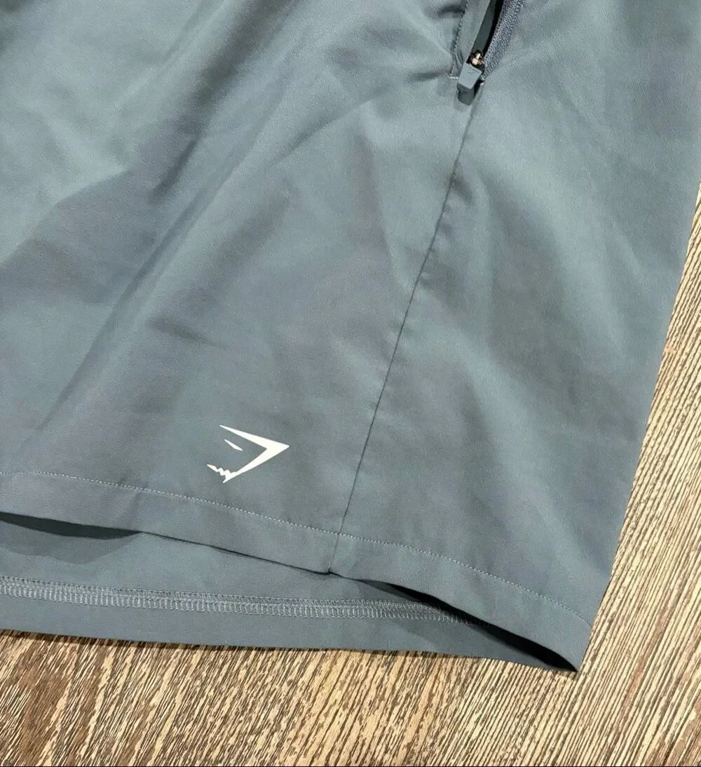 Gymshark Men's Performance Athletic Sport Shorts Titanium Blue Size Small